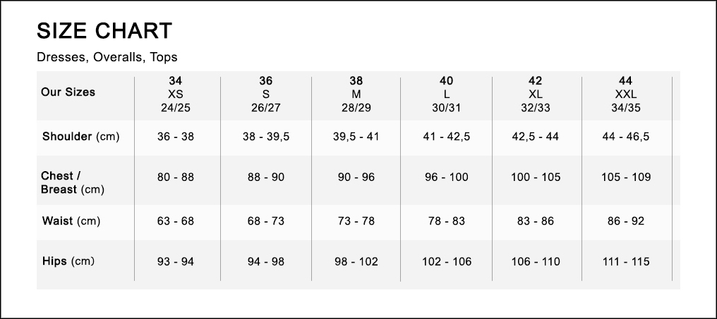 Ana Size Chart