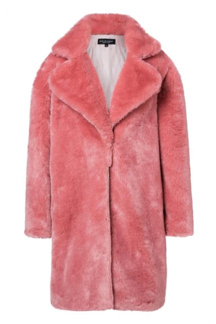Fake Fur Oversize Coat Oriani in Rose | Ana Alcazar