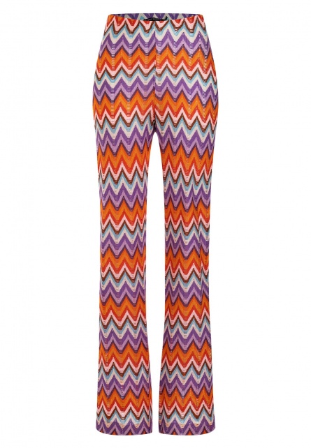 Colorful Knit Pants Fiwona with Zig-Zag Pattern | Ana Alcazar