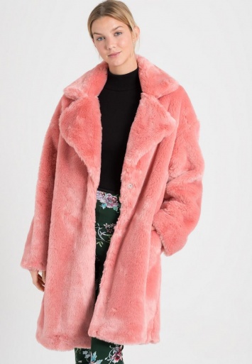 Ana Alcazar Fake Fur Coat Oriani Rose 