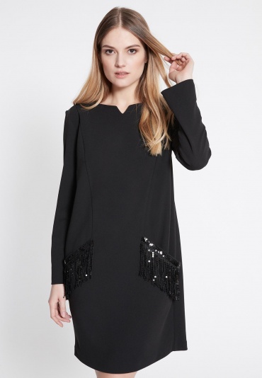 Ana Alcazar Pocket Dress Wafra Black 