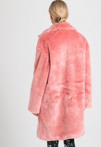 Ana Alcazar Fake Fur Coat Oriani Rose 