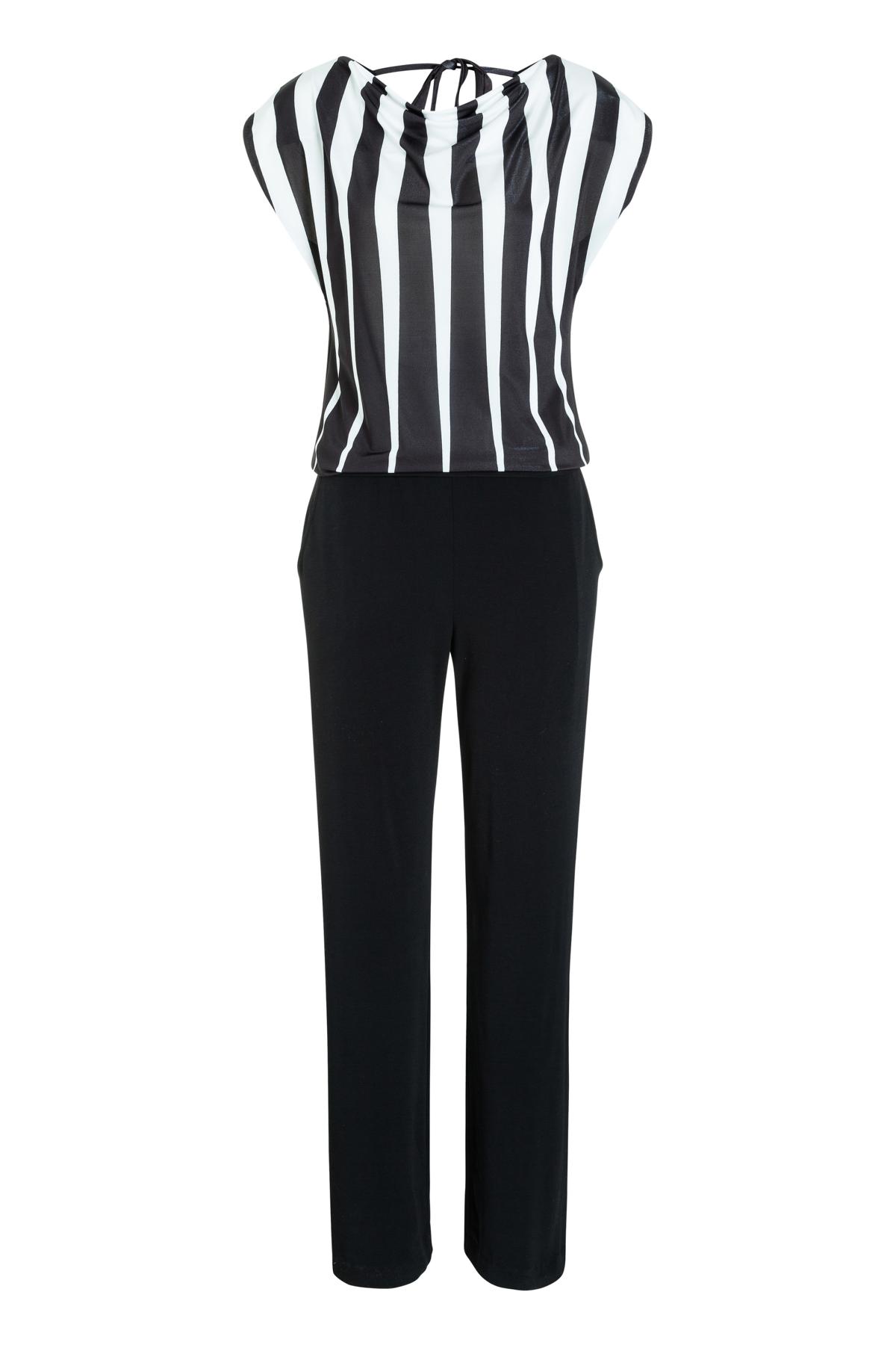 Black White Striped Jumpsuit Mariseri Ana Alcazar